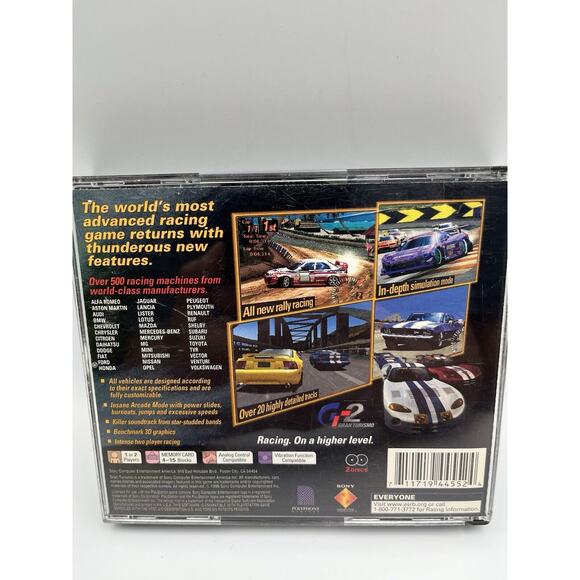 Gran Turismo 2 Sony PlayStation 1, 1999 PS1 Complete Tested 2 Discs And Manuals - Picture 5 of 13